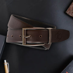 Viper DualEdge Reversible Leather Belt with Shining Grey Buckle – Ethical & Elegant