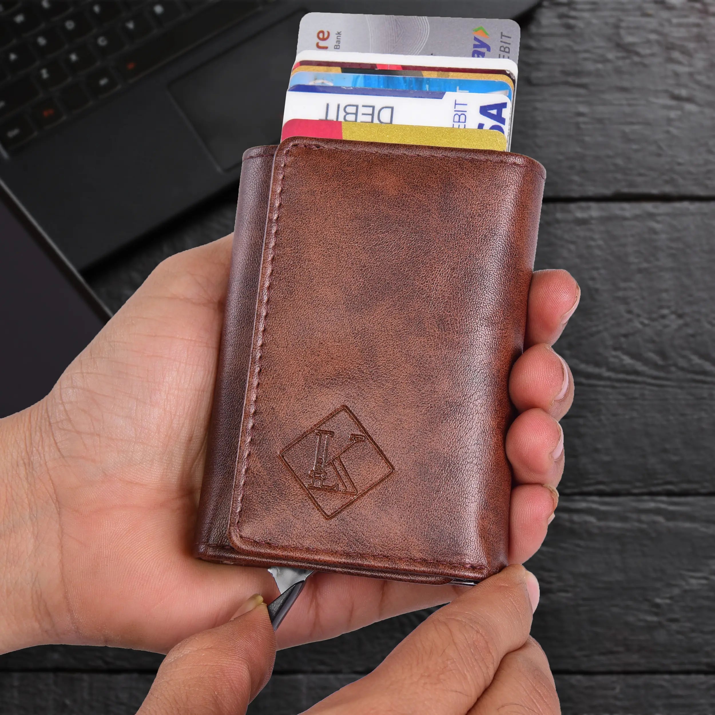 Vanguard Smart RFID Leather Wallet - Brown