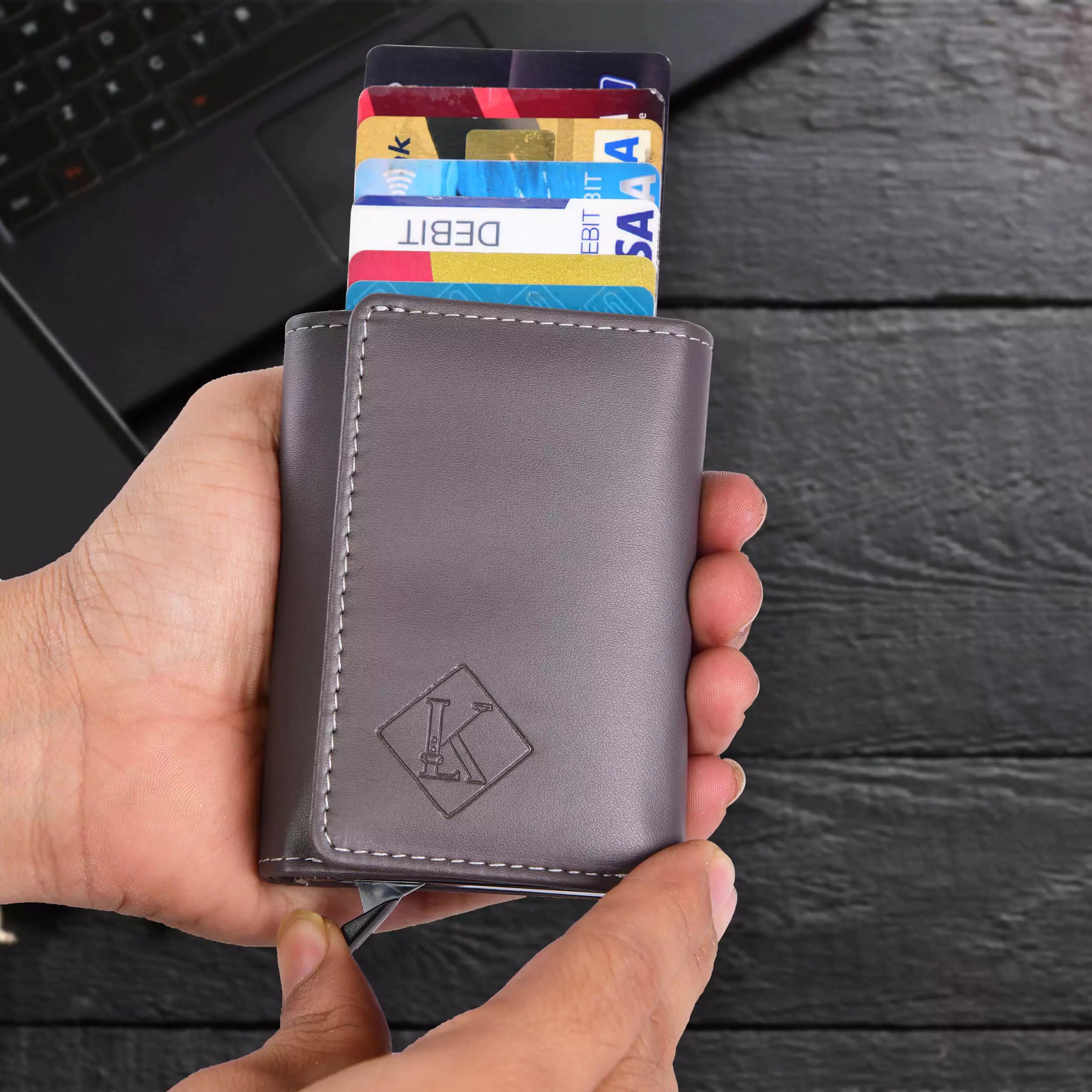 Vanguard Smart RFID Leather Wallet - Grey