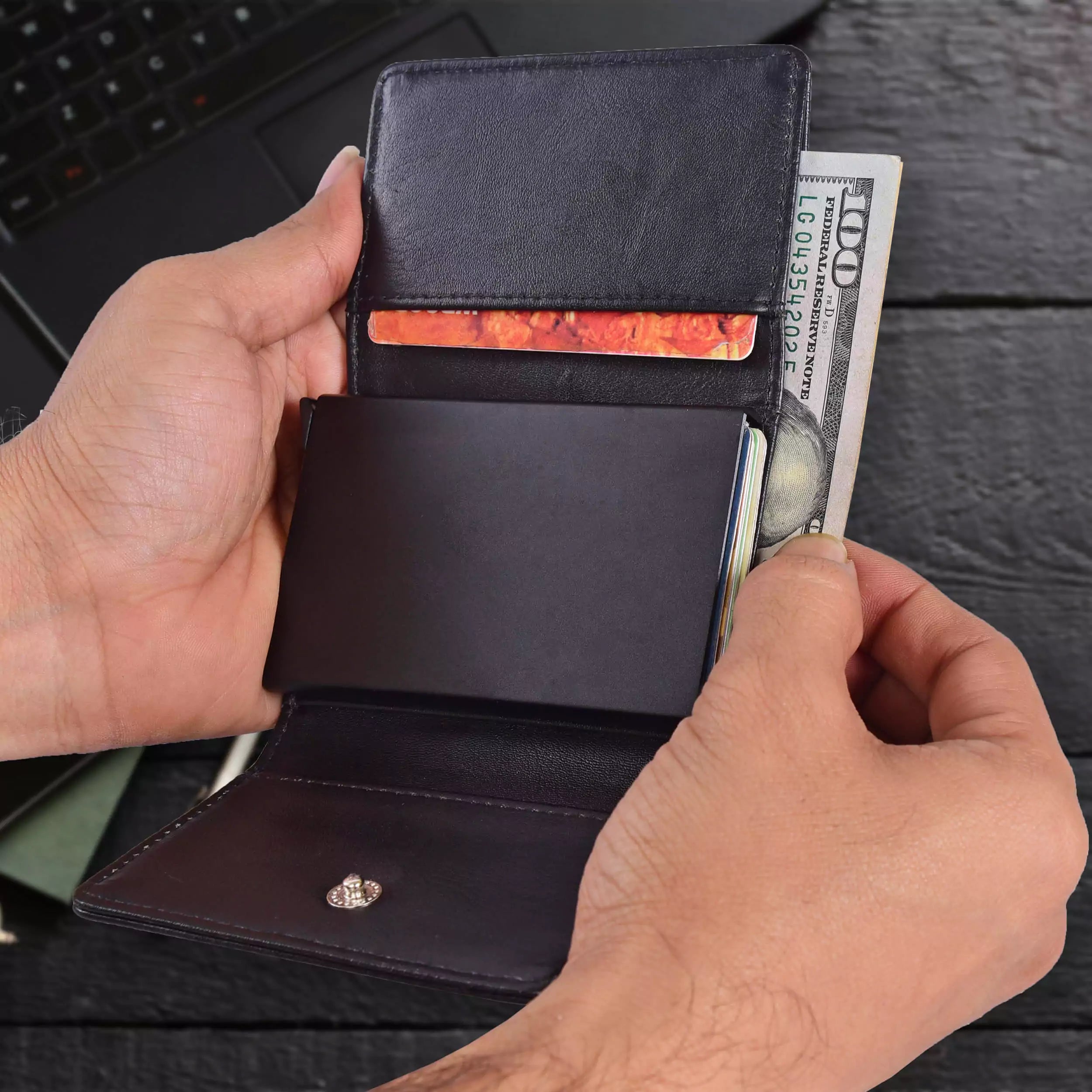 Vanguard Smart RFID Leather Wallet - Black